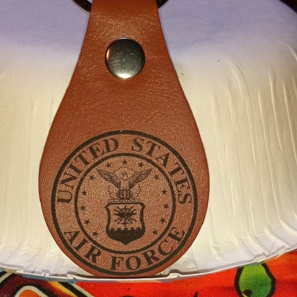 United States Air Force Leather Keychain